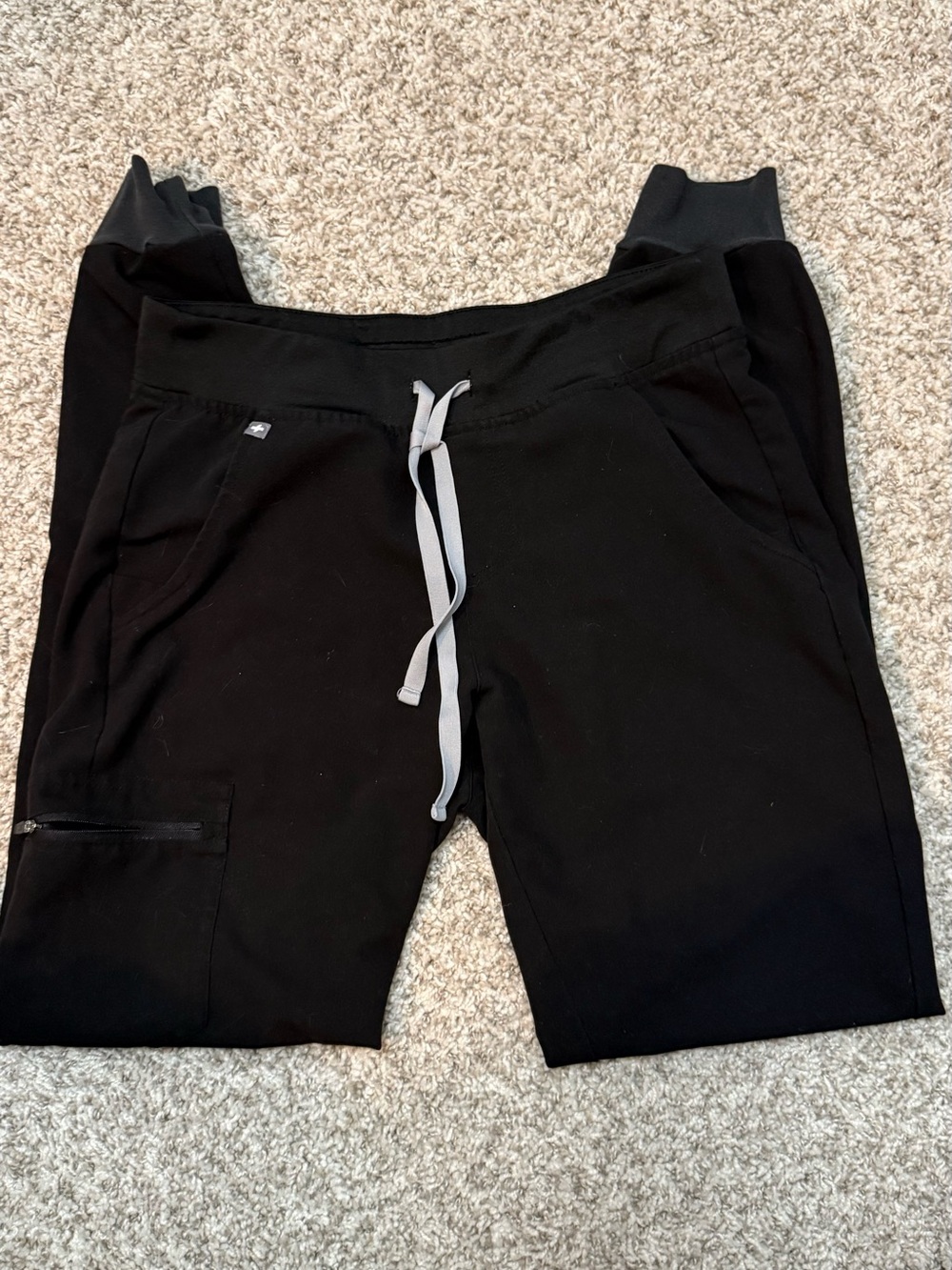 Figs Black Women's Jogger Sweatpants with Contrast Drawstring